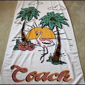 Coach Flamingo Beach Towel.